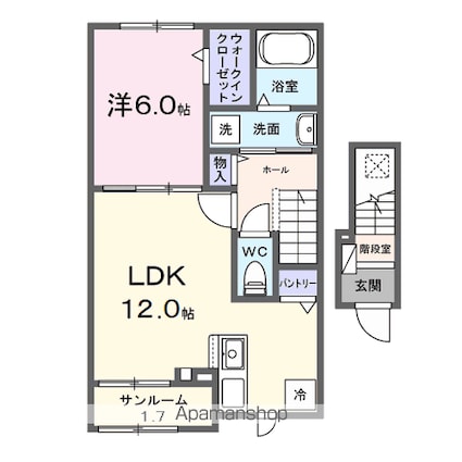 シャルマン　シャトー・ｉ[1LDK/49.31m2]の間取図