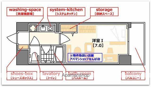 エスリード松屋町の間取り写真