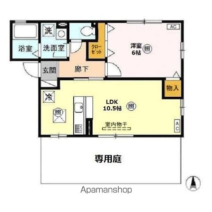 リヴィエール[1LDK/40.51m2]の間取図
