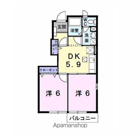 シャルマンＢの間取り