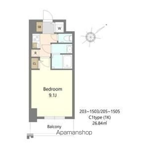 SーRESIDENCE堺BLAZEの間取り写真