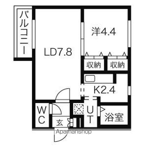 CREA北28条の間取り写真