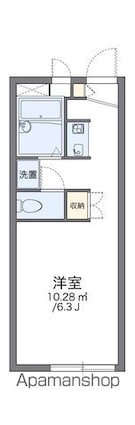 レオパレス黒砂台[1K/19.87m2]の間取図