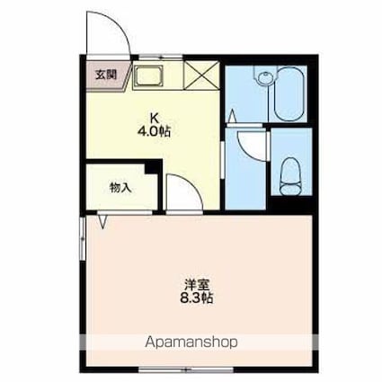 フレグランス・あすかＢ[1K/27.27m2]の間取図
