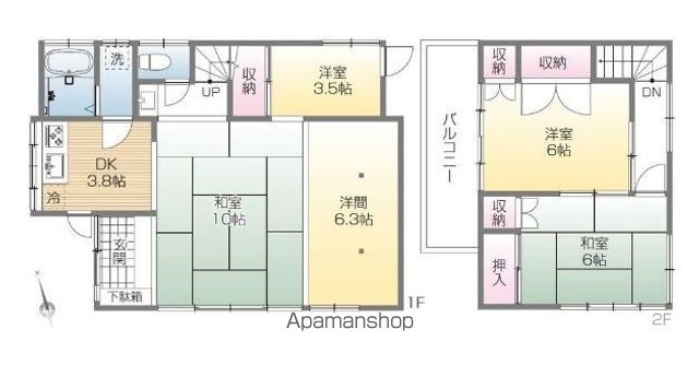 【立川市錦町の戸建ての間取り】