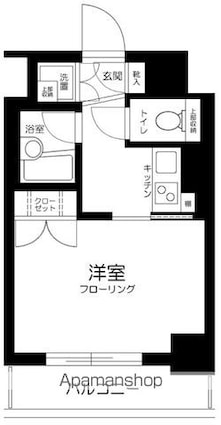 ルーブル中野坂上[1K/21.18m2]の間取図