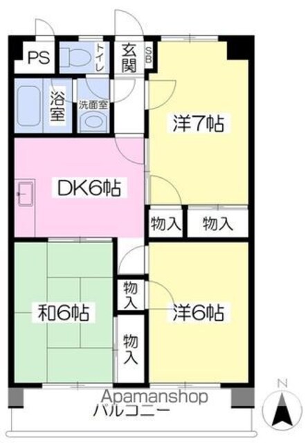 ファミーユ東石井[3DK/56.29m2]の内装4