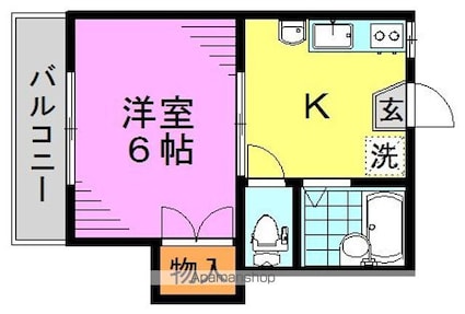 東京都杉並区高円寺南３丁目[1K/25m2]の間取図