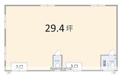 ｕｐーｎａｍｅ[1R/97.5m2]の間取図