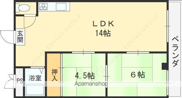 メゾン大和枚岡の間取り写真