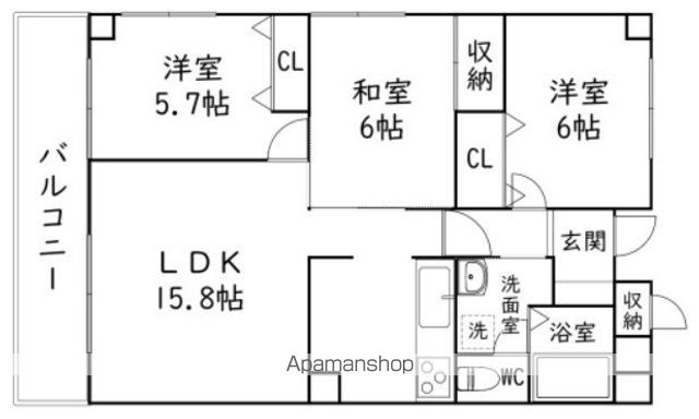 ライフ第5マンション大平台の間取り写真