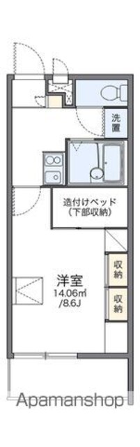 レオパレスカサ　エスペランサ[1K/23.18m2]の間取図