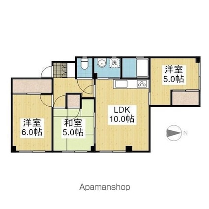 アルト高砂[3LDK/61m2]の間取図