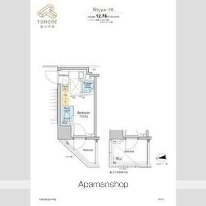 ＴＯＭＯＲＥ品川中延[1R/12.76m2]の間取図