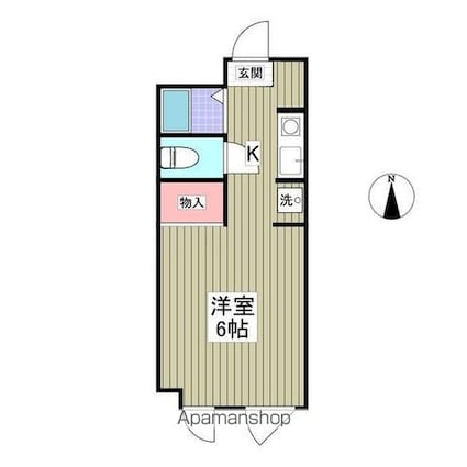 エスペランサ[1R/15.6m2]の間取図