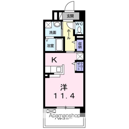 ラ・ルーチェＫ[1K/30.85m2]の間取図