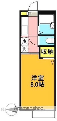 東京都世田谷区松原２丁目[1K/24m2]の間取図