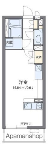 ミランダヴィーブルⅣ[1R/27.8m2]の間取図