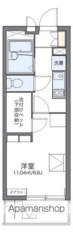レオパレスエクレールK下大槻の間取り写真