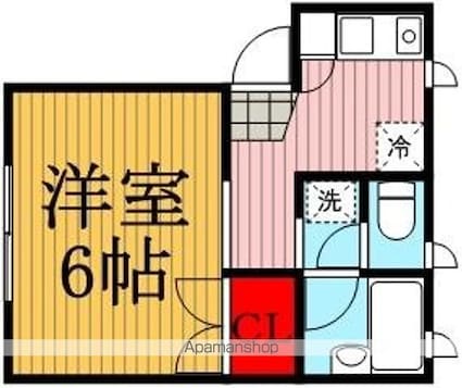 ＳＯＬＥＩＬ　ＤＡＩＺＡＷＡ[1K/21.53m2]の間取図