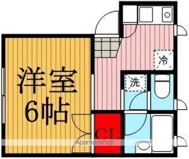 ＳＯＬＥＩＬ　ＤＡＩＺＡＷＡ[1K/21.53m2]の間取図