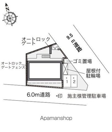 レオパレスフォーレストⅡ[1K/19.87m2]の配置図