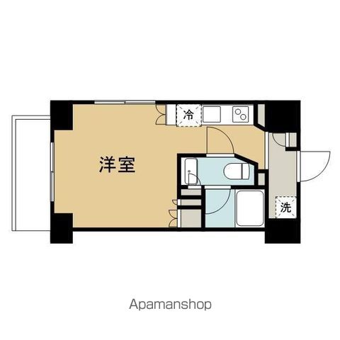 プラウドフラット浅草雷門[1R/25.35m2]の間取図