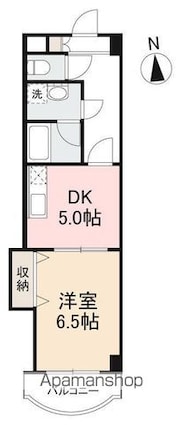 香川県高松市福岡町３丁目[1DK/34.97m2]の間取図