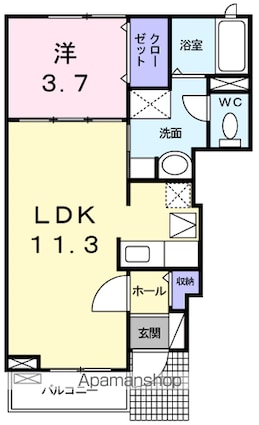 パルコ　プレッソ[1LDK/37.13m2]の間取図
