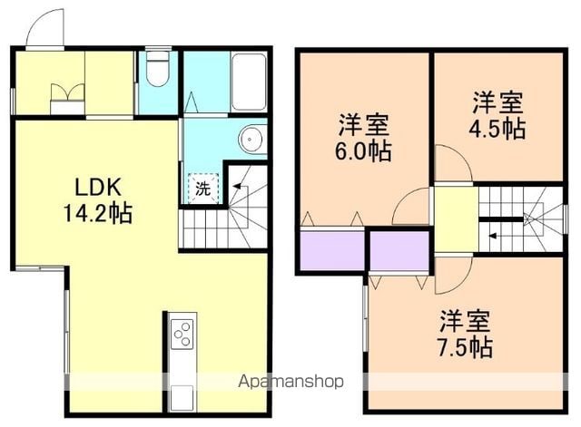 【和歌山市西庄のテラスの間取り】