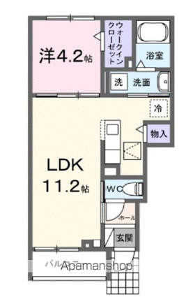 パフュームⅡ[1LDK/36.34m2]の間取図