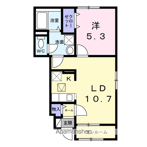 クレール亀山の間取り写真
