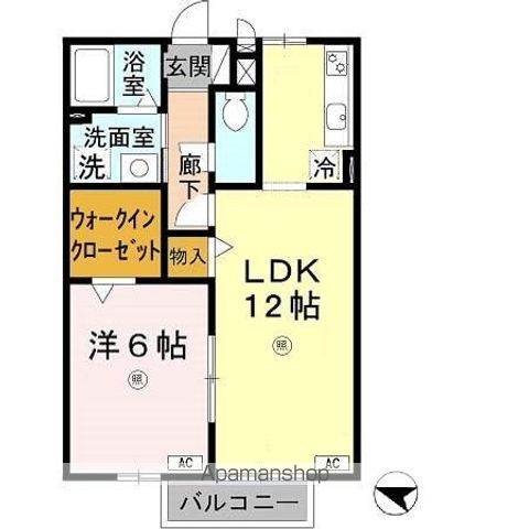 【和歌山市毛見のアパートの間取り】