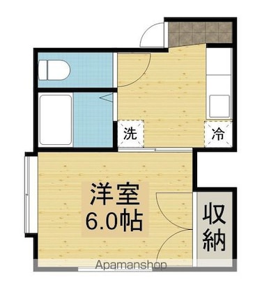 アーバン鬼頭[1K/21.72m2]の間取図
