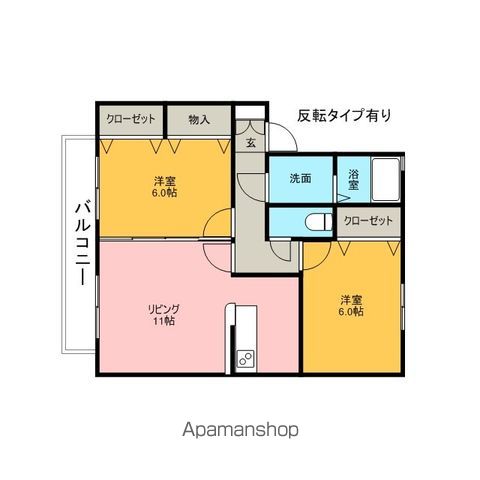 千葉市中央区都町のアパートの間取り