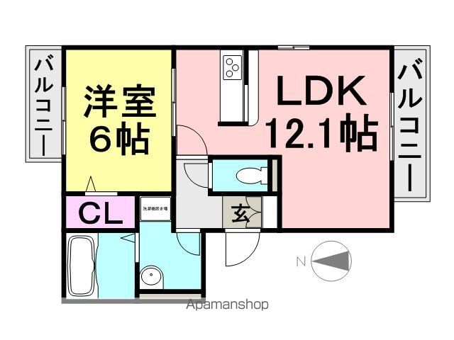 CLOCHETTE立花の間取り写真