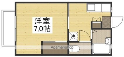 岡山県倉敷市田ノ上[1K/23.18m2]の間取図