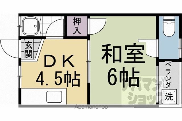 京阪電気鉄道京阪線 藤森駅 徒歩2分 2階建 築45年の間取り写真
