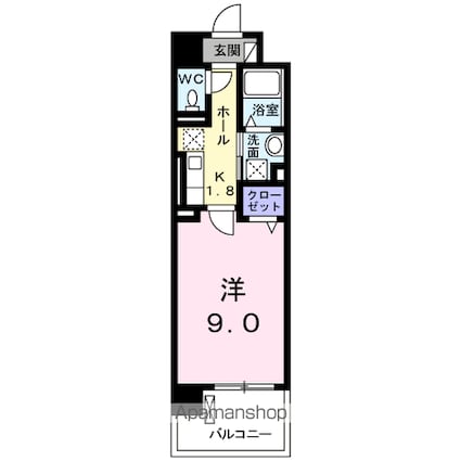 アプローズ[1K/30.27m2]の間取図