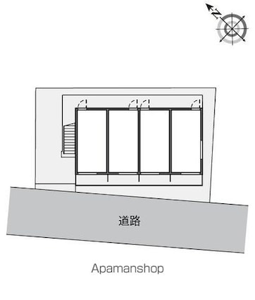 レオパレス白山第４[1R/14.98m2]の配置図