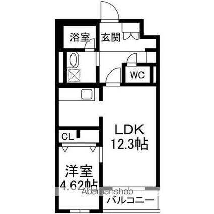 ＳＫ　Ｒｅｓｉｄｅｎｃｅ　Ｎａｇｏｙａ[1LDK/45.33m2]の間取図