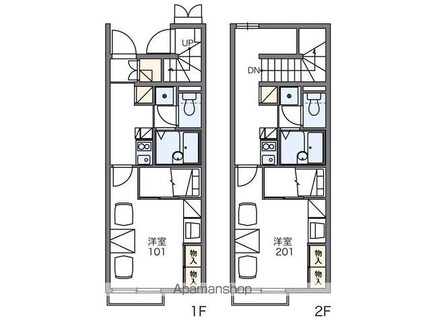 レオパレスハーモニー国府[1K/23.61m2]の間取図