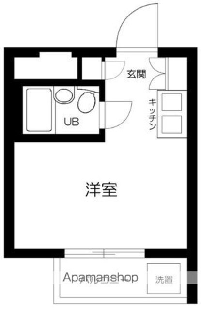 ハイ・シテイ三軒茶屋第２[1R/14.3m2]の間取図