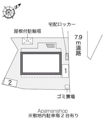 レオパレス川島町[1K/19.87m2]の配置図