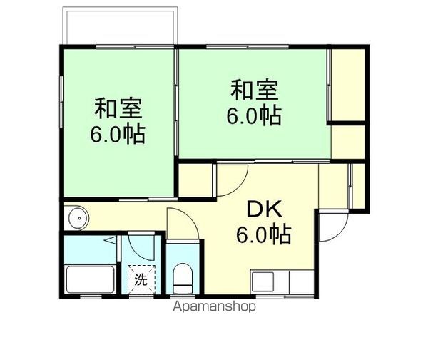 和歌山市北出島のアパートの間取り