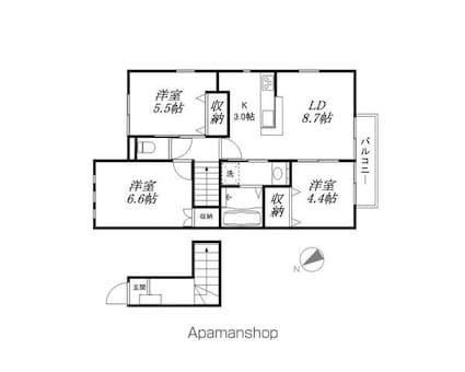 エルメゾン・ブランカ[3LDK/64.96m2]の間取図