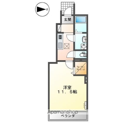 エトワール[1K/35.29m2]の間取図
