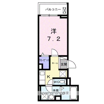 エルグ２[1K/26.95m2]の間取図