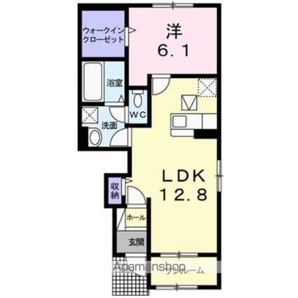 リア・ポワール[1LDK/50.13m2]の間取図