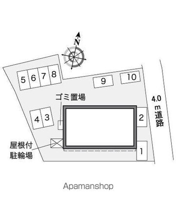 レオパレス裾花Ⅱ[1K/28.02m2]の配置図